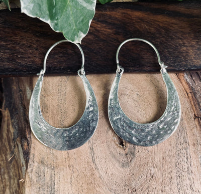 Silver Boho Earrings / Boho Jewelery / Bohemian Look / Festival Fashion / Yoga / Gypsy / Rustic / Tribal Jewellery / Indian Design