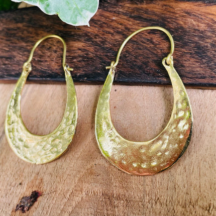Gold Boho Earrings / Boho Jewelery / Bohemian Look / Festival Fashion / Yoga / Gypsy / Rustic / Tribal Jewellery / Indian Design