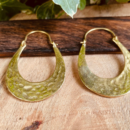 Gold Boho Earrings / Boho Jewelery / Bohemian Look / Festival Fashion / Yoga / Gypsy / Rustic / Tribal Jewellery / Indian Design
