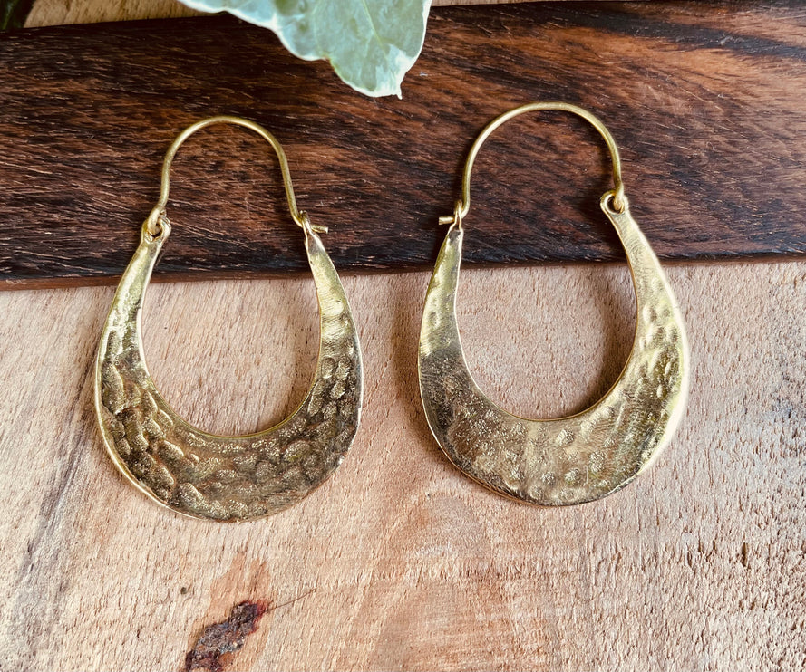 Gold Boho Earrings / Boho Jewelery / Bohemian Look / Festival Fashion / Yoga / Gypsy / Rustic / Tribal Jewellery / Indian Design