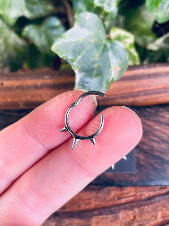 Titanium Siouxsie Segment Ring / 8mm 10mm / Septum / Body Jewelery Jewellery / Body Modification / Punk / Goth / Boho Look / Hypoallergenic