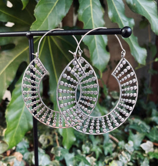 Extra Large Hoops Silver Earrings / Lightweight / Unique Gift / Boho Jewellery / Ethnic / Rustic / Festival / Gypsy / Hippie / Statement