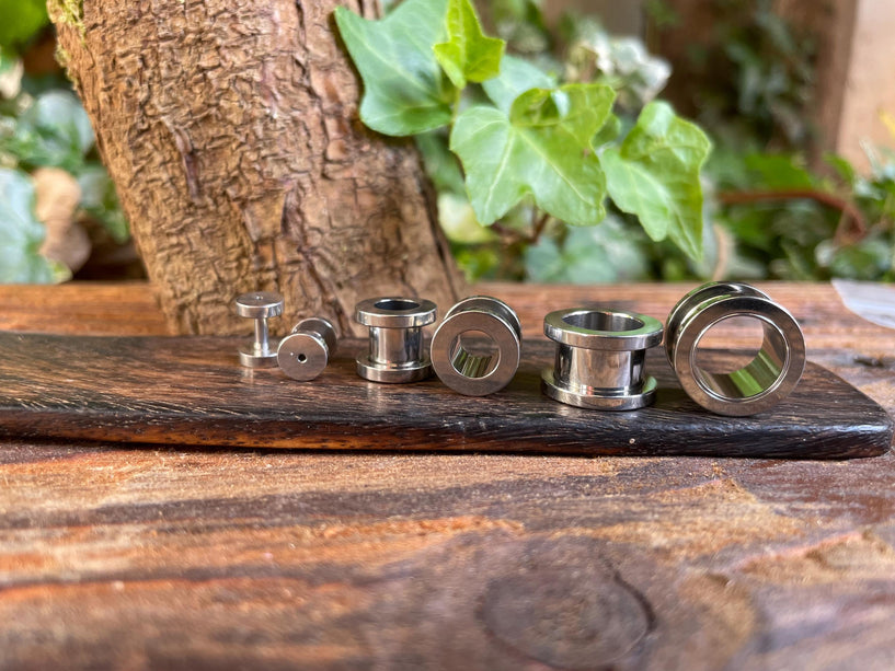 Steel Tunnel 316L Grade Steel / 2mm - 14mm / Body Jewelery Jewellery / Body Modification / Punk / Goth / Boho Look / Hypoallergenic