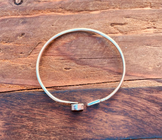 Silver Bracelet Black Onyx / Modern Bangle / Minimalist / Ethnic / Rustic / Bohemian / Hippie / Body / Adjustable / Gift For Her /