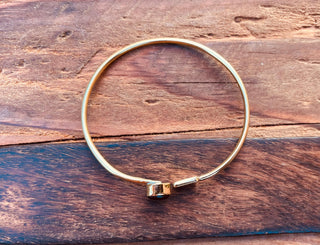 Gold Bracelet Black Onyx Brass / Modern Bangle / Minimalist / Ethnic / Rustic / Bohemian / Hippie / Body / Adjustable / Gift For Her /