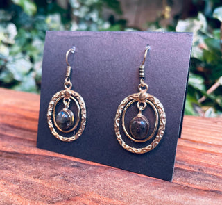 Labradorite Drop Dangle Pendant Earrings / Boho Jewellery / Bohemian Jewelery / Ethnic / Rustic / Yoga / Hippie / Festival Style / Crystals