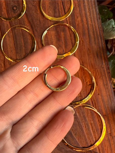 Rustic Gold Hoops / Hammered Flat / Brass Hoops / Ethnic Boho Classic XL Bohemian Chic Gold Gypsy Spiral Hippie Hiphop Festival