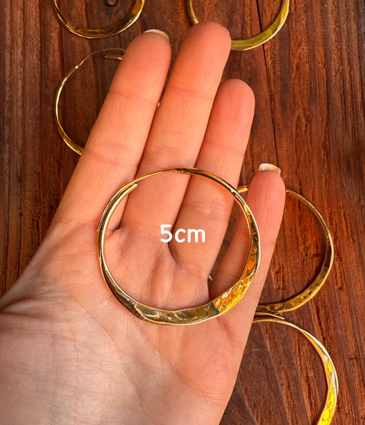 Rustic Gold Hoops / Hammered Flat / Brass Hoops / Ethnic Boho Classic XL Bohemian Chic Gold Gypsy Spiral Hippie Hiphop Festival