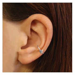 Triangle Ear Cuff Sterling Silver / Body Jewellery / Hypoallergenic / Boho Jewelery / Bohemian Look / Yoga Style / Adjustable / Unisex