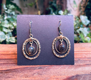 Labradorite Drop Dangle Pendant Earrings / Boho Jewellery / Bohemian Jewelery / Ethnic / Rustic / Yoga / Hippie / Festival Style / Crystals