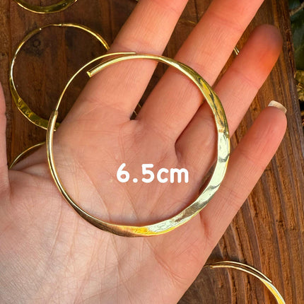 Rustic Gold Hoops / Hammered Flat / Brass Hoops / Ethnic Boho Classic XL Bohemian Chic Gold Gypsy Spiral Hippie Hiphop Festival