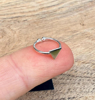 Triangle Ear Cuff Sterling Silver / Body Jewellery / Hypoallergenic / Boho Jewelery / Bohemian Look / Yoga Style / Adjustable / Unisex