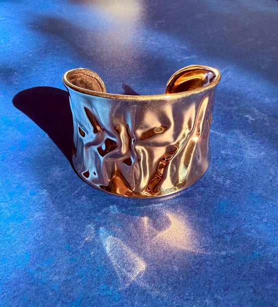 Boho Cuff Bracelet Brass Hammered Effect / Tribal / Ethnic / Rustic / Bohemian / Bohemian brass jewelry / Unisex / Gift / Adjustable