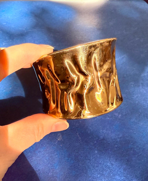 Boho Cuff Bracelet Brass Hammered Effect / Tribal / Ethnic / Rustic / Bohemian / Bohemian brass jewelry / Unisex / Gift / Adjustable