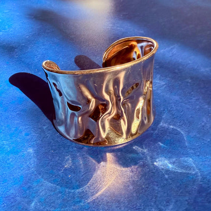 Boho Cuff Bracelet Brass Hammered Effect / Tribal / Ethnic / Rustic / Bohemian / Bohemian brass jewelry / Unisex / Gift / Adjustable