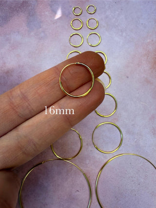 Gold Hoop Earrings 14k Plated Hoops / Hypoallergenic 925 Silver Hoops / Dainty / Huggie / Sleeper / Gift For Her / Contemporary Jewelry