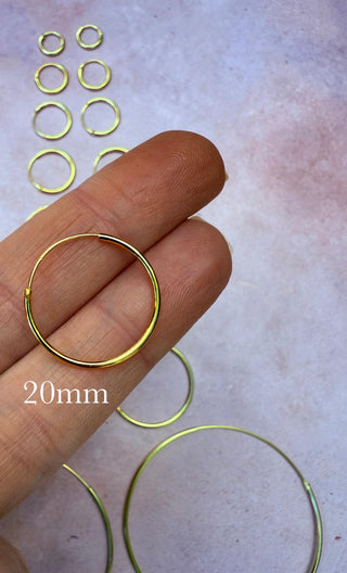 Gold Hoop Earrings 14k Plated Hoops / Hypoallergenic 925 Silver Hoops / Dainty / Huggie / Sleeper / Gift For Her / Contemporary Jewelry