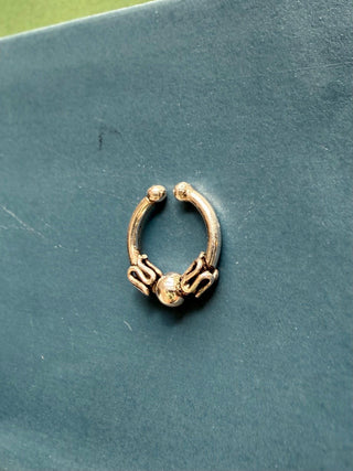 Bali Septum Hoop Sterling Silver 925 ,Fake Septum Jewelry, Septum Hoop, Daith Earring, Tattoo, Yoga, Ethnic Jewellery, Boho, Hypoallergenic