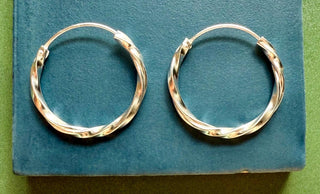 Sterling Silver Hoops Earrings / 925 Silver Hoops / Classic Jewellery / Dainty / Gift For Her / Contemporary Jewelry / Boho Style / Fashion