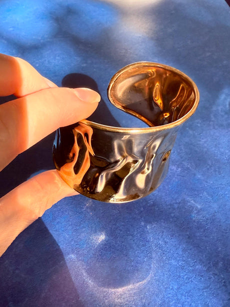 Boho Cuff Bracelet Brass Hammered Effect / Tribal / Ethnic / Rustic / Bohemian / Bohemian brass jewelry / Unisex / Gift / Adjustable
