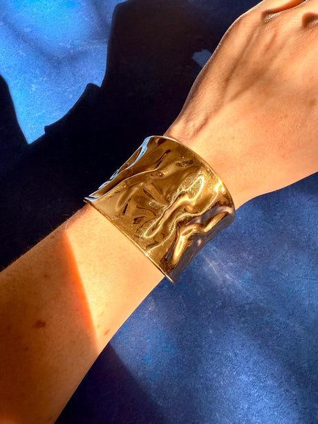 Boho Cuff Bracelet Brass Hammered Effect / Tribal / Ethnic / Rustic / Bohemian / Bohemian brass jewelry / Unisex / Gift / Adjustable