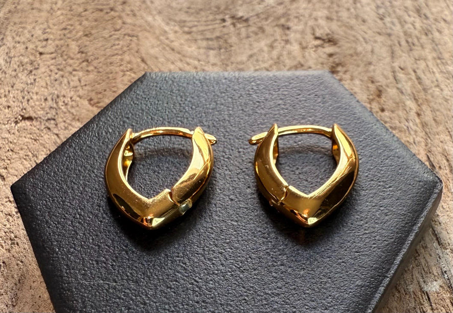 Gold Hoop Earrings 14K Plated / Silver 925 Hoops / Dainty / Classic Jewellery / Minimalist Earrings / Hypoallergenic / Contemporary Jewelry