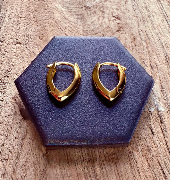 Gold Hoop Earrings 14K Plated / Silver 925 Hoops / Dainty / Classic Jewellery / Minimalist Earrings / Hypoallergenic / Contemporary Jewelry