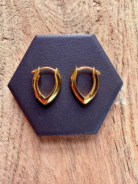 Gold Hoop Earrings 14K Plated / Silver 925 Hoops / Dainty / Classic Jewellery / Minimalist Earrings / Hypoallergenic / Contemporary Jewelry