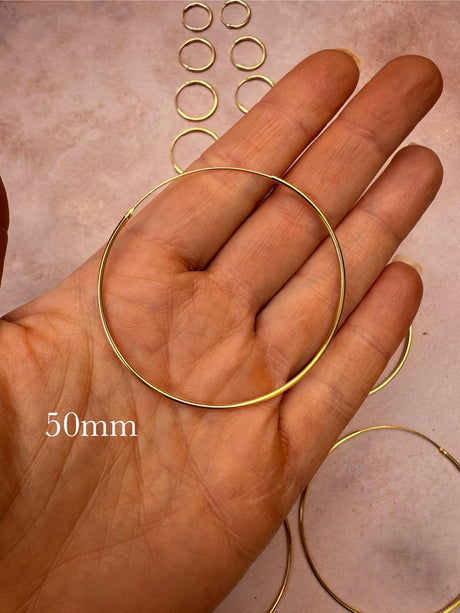 Gold Hoop Earrings 14k Plated Hoops / Hypoallergenic 925 Silver Hoops / Dainty / Huggie / Sleeper / Gift For Her / Contemporary Jewelry