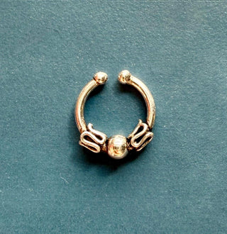 Bali Septum Hoop Sterling Silver 925 ,Fake Septum Jewelry, Septum Hoop, Daith Earring, Tattoo, Yoga, Ethnic Jewellery, Boho, Hypoallergenic