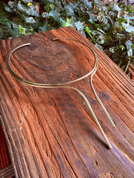 Silver Choker Ethnic Necklace / Rustic / Gypsy / Lightweight / Boho / Tribal / Hippie / Rustic / Vegan / Aztec