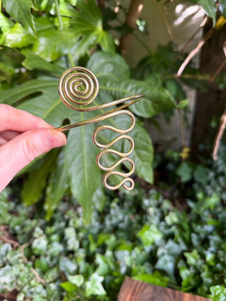 Spiral Brass Arm Bracelet / Boho / Tribal / Bangle/ Ethnic / Rustic / Bohemian / Hippie / Body Jewellery / FestivaL Fashion / Adjustable