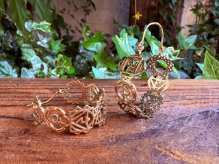 Seven Chakras Brass Hoops / Boho Chakra Earrings / Gold Earrings / Ethnic/ Yoga / Bohemian Look / Festival Fashion / Meditation Jewelry