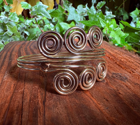 Spiral Arm Bracelet Brass / Boho / Tribal / Bangle/ Ethnic / Rustic / Bohemian / Hippie / Body Jewellery / FestivaL Fashion / Adjustable