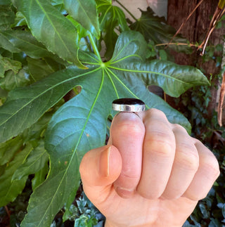 Crescent Moon Black Onyx Silver Ring / Boho Jewellery / Spiritual Gift for Her / Women's Ring / Astrology Jewelery / Meditation / Yoga