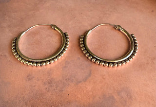 Boho Silver Hoop Earrings / Ethnic Hoops / Rustic / Yoga / Festival Fashion / Silver Earrings / Tribal / Bohemian Style / Gift for Her