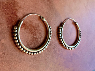 Boho Silver Hoop Earrings / Ethnic Hoops / Rustic / Yoga / Festival Fashion / Silver Earrings / Tribal / Bohemian Style / Gift for Her