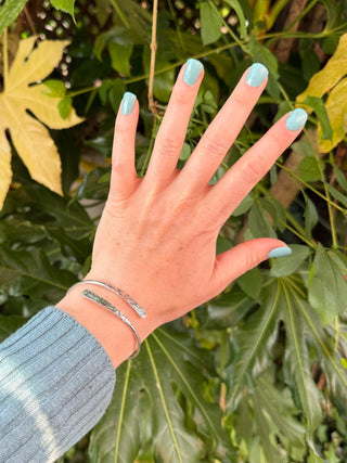 Hammered Silver Bangle