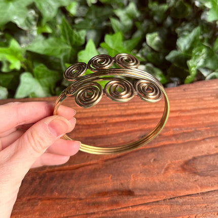 Spiral Arm Bracelet Brass / Boho / Tribal / Bangle/ Ethnic / Rustic / Bohemian / Hippie / Body Jewellery / FestivaL Fashion / Adjustable