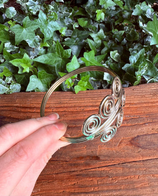 Spiral Arm Bracelet Brass / Boho / Tribal / Bangle/ Ethnic / Rustic / Bohemian / Hippie / Body Jewellery / FestivaL Fashion / Adjustable