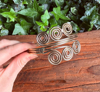 Spiral Arm Bracelet Brass / Boho / Tribal / Bangle/ Ethnic / Rustic / Bohemian / Hippie / Body Jewellery / FestivaL Fashion / Adjustable