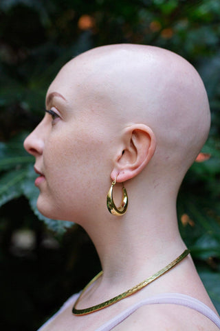 Chunky Gold Hoop Earrings / Chunky Hoops / Huggie Hoops / Brass / Ethnic / Vintage / Boho / Rustic / Gypsy / Spiral / Hippie / Bohemian