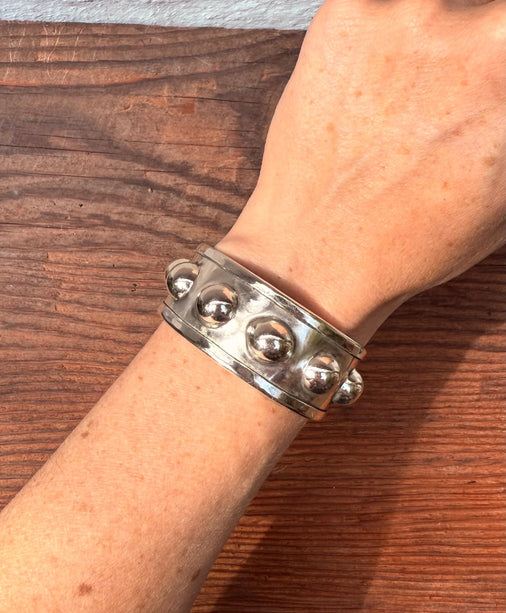 Steampunk Silver Cuff Bracelet / Tribal / Festival Fashion Boho / Ethnic / Rustic / Bohemian / Hippie / Jewellery / Adjustable / Unisex /