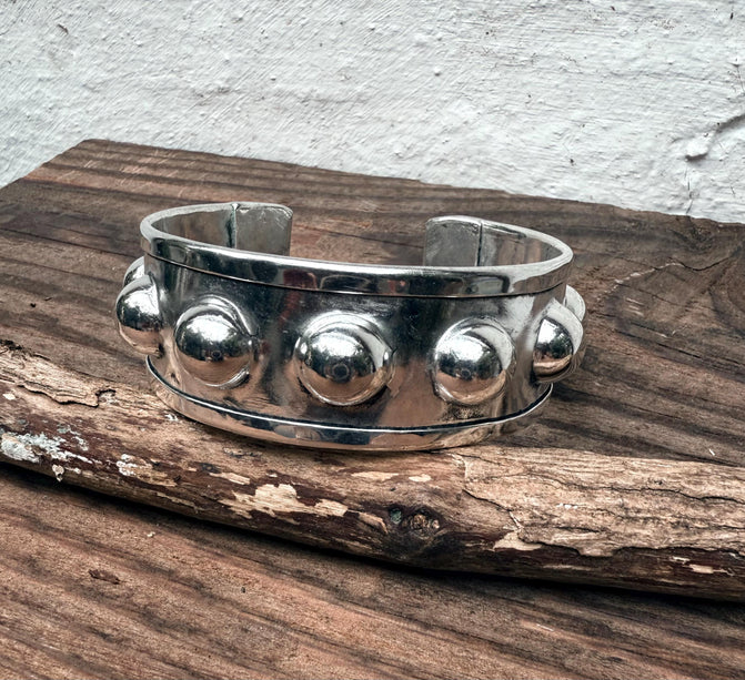 Steampunk Silver Cuff Bracelet / Tribal / Festival Fashion Boho / Ethnic / Rustic / Bohemian / Hippie / Jewellery / Adjustable / Unisex /