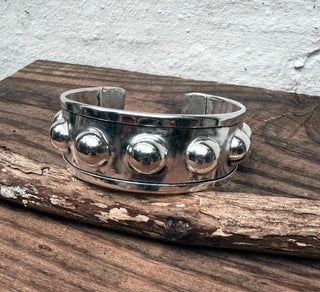 Steampunk Silver Cuff Bracelet / Tribal / Festival Fashion Boho / Ethnic / Rustic / Bohemian / Hippie / Jewellery / Adjustable / Unisex /