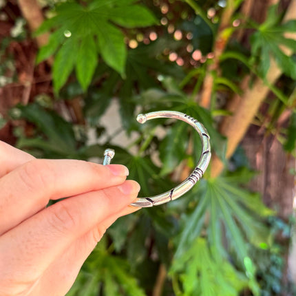 Silver Bracelet Tribal Symbols Native Markings / Bangle / Cuff / Unisex / Boho / Ethnic / Rustic / Bohemian / Costume Fashion Jewelery /