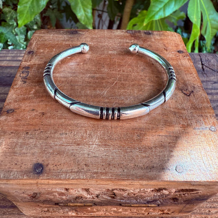 Silver Bracelet Tribal Symbols Native Markings / Bangle / Cuff / Unisex / Boho / Ethnic / Rustic / Bohemian / Costume Fashion Jewelery /