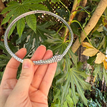 Snake Silver Choker Serpent Necklace / Costume Medusa / Lightweight / Boho / Tribal / Hippie / Rustic / Vegan / Aztec / Festival Fashion