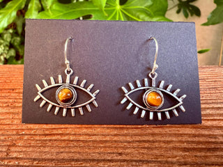 Turqouise Silver Evil Eye Earrings / Protection Jewellery / Boho / Bohemian / Rustic / Tribal / Gypsy / Festival / Healing / Festival