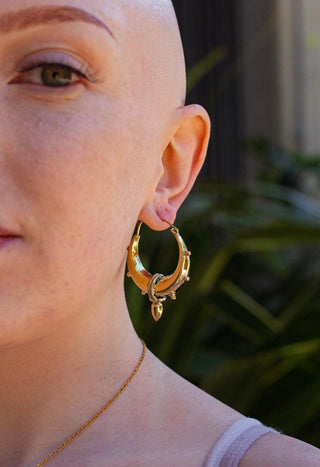 Tribal Chunky Brass Hoops; Ethnic Spike Boho Chic Rustic Psy Gypsy Spiral Hippie Punk Steampunk